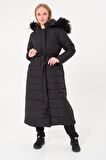 Barbora Günlük Kışlık Tam Boy Şişme Kadın Mont bt180siyah3