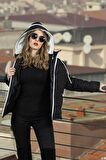 Barbora Günlük Şık Kapüşonlu Kışlık Kadın Şişme Mont 811siyah8