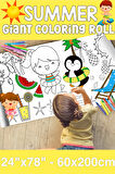 Yaz Dev Boy Boyama Kağıdı - Farm Kids Coloring Roll - Giant Painting Paper Roll for Kids
