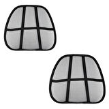 Microcase Ortopedik Sırt Bel Minderi Fileli Destekli Ayarlanabilir Araba Koltuk Sandalye 2 Adet AL5380