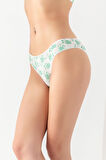 Pamuklu Desenli, 3'lü Slip Külot Yeşil (mgp2961)