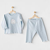 Andywawa Ac25636 Cuddly Bunny Bear 2'li Takım Blue