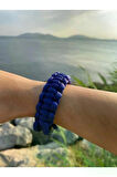PARACORD BİLEKLİK LACİVERT KOBRA MODELİ