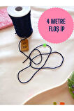 4 METRE FLOŞ İP SIÇAN KUYRUĞU 2mm KALINLIĞINDA LACİVERT BİLEKLİK TAKI HEDİYELİK İPİ