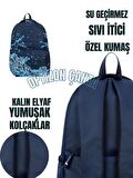 KREM OKUL ÇANTASI 3'LÜ SET Su Itici Özel Kumaş Hafif Sırt Çantası  BATMAN SULUK ve MATARA
