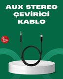 Lightning To 3.5mm Aux Ses Dönüştürücü Kablo 1 Metre Stereo Uyumlu