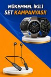 Alarm Ve Titreşim Özellikli Akıllı Saat Ve Mikrofonlu Kablolu Bluetooth Kulaklık 60 Saat