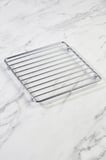Çaydanlık,Tencere Altlığı Paslanmaz Çelik Demir Nihale-Kare Metal Altlık 24x24 cm Krom
