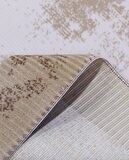 İpek Mekik Halı Lapena Kahve Ekru Eskitme Desenli Halı