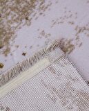 İpek Mekik Halı Lapena Kahve Ekru Modern Desenli Halı