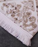 İpek Mekik Halı Lapena Kahve Ekru Modern Desenli Halı