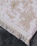 İpek Mekik Halı Lapena Kahve Ekru Modern Desenli Halı