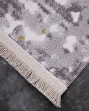 İpek Mekik Halı Lapena Gri Beyaz Karışık Desenli Halı