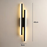 Elektrikle Çalışır, 12 Watt , 3000 Kelvin Gün Işığı Led Aplik, İç Merkan Led Duvar Armatürü -220V