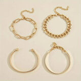 ZİNCİR DETAYLI LOVE YAZILI ÇOKLU BİLEKLİK