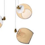 ÜÇLÜ BLANCO MODERN AVİZE BAL CAMLI