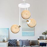 ÜÇLÜ BLANCO MODERN AVİZE BAL GLOP CAMLI