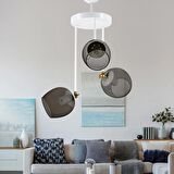 ÜÇLÜ BLANCO MODERN AVİZE FÜME CAMLI