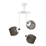 ÜÇLÜ BLANCO MODERN AVİZE FÜME CAMLI