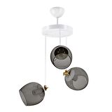 ÜÇLÜ BLANCO MODERN AVİZE FÜME CAMLI