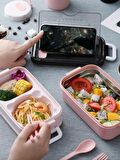 Paslanmaz Çelik Yemek Tası Isı Yalıtımlı 3 Katlı Yemek Termosu Ofis Kamp Lunchbox Yeşil