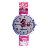 Lee Cooper LC.K.3.738 Çocuk Kol Saati | Peri Kız Temalı, Mor Kasa, Pembe Silikon Kordon