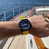 Lee Cooper LC07559.657 Erkek Kol Saati | 46 mm Siyah Çelik Kasa, Sarı Silikon Kordon, Dijital Mekanizma