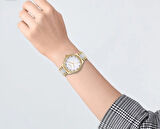 Lee Cooper LC07874.130 Beyaz ve Altın Renk Kadın Kol Saati