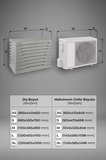Klima Motoru/Dış Ünite Gizleme/Koruma Kafesi M 18000 BTU - 24000 BTU 110x56x85(H) Radius