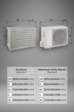 Klima Motoru/Dış Ünite Gizleme/Koruma Kafesi S 9000 BTU - 18000 BTU 98x50x70(H) Alüminyum Stage