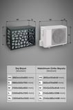 Klima Motoru/Dış Ünite Gizleme/Koruma Kafesi S 9000 BTU - 18000 BTU 98x50x70(H) Stone