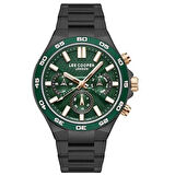 Lee Cooper LC08067.070 Erkek Kol Saati – Yeşil Kadran, Siyah Kasa, Kronograf Tasarım