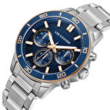 Lee Cooper LC08106.390 Erkek Kol Saati | Çelik Kasa, Lacivert Kadran, Takvim Fonksiyonlu