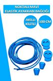 Lucky Akıllı Kilitli Elastik Noktalı Ayakkabı Bağcık 100 CM