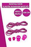 Lucky Akıllı Kilitli Elastik Noktalı Ayakkabı Bağcık 100 CM