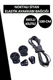 Lucky Akıllı Kilitli Elastik Noktalı Ayakkabı Bağcık 100 CM