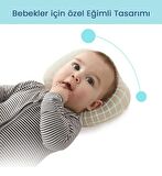 Kafa Yastığı Bej Bebek Kafa Yastığı, Kafa Yastık, Bebek Yastığı, Organik Pamuk Kumaş