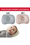 Kafa Yastığı Gri Bebek Kafa Yastığı, Kafa Yastık, Bebek Yastığı, Organik Pamuk Kumaş