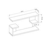 LİFEDECO TV UNITESI DEKORATİF DUVAR RAFI 2 Lİ 60 CM LD-5000-R13