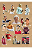 Cristiano Ronaldo Memes Komik 16'lı Laptop, Tablet, Cep Telefonu, Ajanda, Matara Sticker Seti