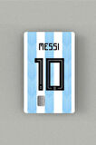 Lionel Messi Çubuklu Arjantin Kredi Kartı & Akbil Sticker Kaplama