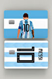 G.o.a.t Lionel Messi 2'li Kredi Kartı & Akbil Sticker Kaplama