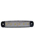 Siyah Kenarlı Beyaz Parmak Led Dorse Lamba 6 Ledli 24V