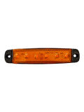 Siyah Kenarlı Sarı Parmak Led Dorse Lamba 6 Ledli 12-24V