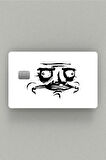 What The Face Çipli Veya Çipsiz Kart, Kredi Kartı, Akbil Kaplama Stickerı