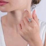 0.49 Karat Pırlanta Yüzük, Kar Tanesi Figürlü, Doğal Pırlanta, Sertifikalı Mücevher, Rose Altın