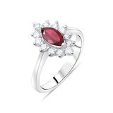 1.55 Karat Pırlanta Rhodolite Yüzük, Doğal Pırlanta, Sertifikalı Mücevher, Beyaz Altın
