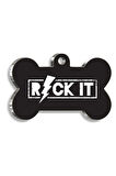 Rock It Kemik Şekilli Köpek Künyesi XLarge 3,3 x 5 cm