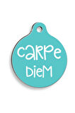 Carpe Diem Yuvarlak Kedi ve Köpek Künyesi Large 3,8 cm