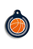 Basketbol Yuvarlak Kedi ve Köpek Künyesi Large 3,8 cm